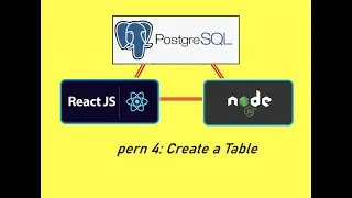 PERN Tutorial 4: Create Table on PostgreSQL