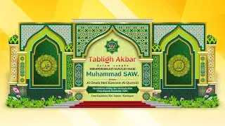 Free Template Backdrop Maulid Nabi Muhammad 1446 H/2024 - Free CorelDRAW File #EdukasiGrafis