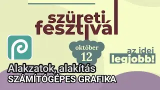 Szüreti fesztivál hirdetés Photopea-ban | Számítógépes grafika #graphicdesign #photoshop #design