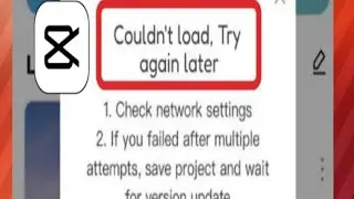 How To Fix Couldn't Load Tap to Try Again On Capcut (2024) | fix capcut couldn't load