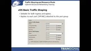 vSphere Advanced Networking Training: Traffic Shaping and Resource Pools Introduction (9/11)