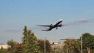 HEATHROW SUMMER - 27R LATE DEPARTURES AT DAY LIGHT