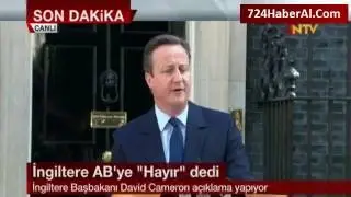 İngiltere Başbakanı Cameron İstifa Kararı Aldı!