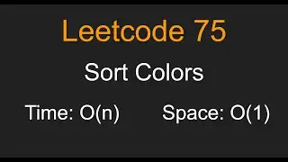 Sort Colors - Leetcode 75 - Python