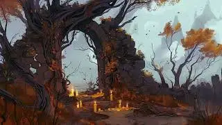 Dark fantasy music for Inspiration - Animated background - Gloomy autumn