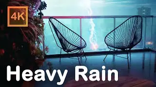 Heavy Night RAIN in BUENOS AIRES — City Sounds Thunderstorm to Study, Relax or Sleep 🇦🇷