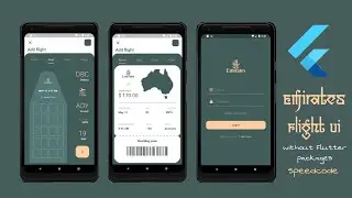 Flutter Ui Design | Emirates Flight App design without any Flutter package | Clippath Flight design.