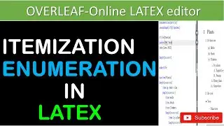 How to itemize and enumerate in Overleaf | Latex.