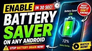 How to Enable Battery Saver on Android 📱 (Instant Battery Life Boost!) 🔋 Don’t Miss This trick! 