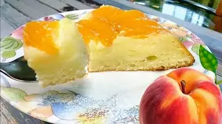 Сама нежность! Кремовый ПИРОГ с консервированными ПЕРСИКАМИ.