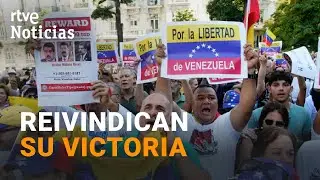 EDMUNDO GONZÁLEZ: Su HIJA y LÍDERES OPOSITORES acuden a la MANIFESTACIÓN convocada en MADRID | RTVE