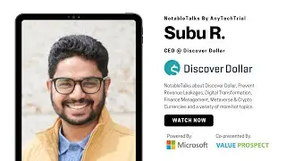 NotableTalks with Subu R, CEO at Discover Dollar | Full Episode | Microsoft ISV Series