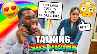 Being SUS While Talking On The Phone With My HomeBoy In Front Of My Girlfriend!