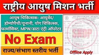 CG AYUSH Mission Raipur Vacancy 2024। National Ayush Mission Job Raipur। Salary up to 60000/-  SNDP