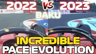 The INCREDIBLE PACE EVOLUTION Of FERRARI! | Baku Pole Lap 2022 vs 2023
