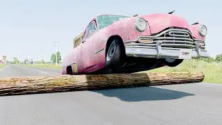 Mobil vs Fallen Tree #15 - BeamNG Drive