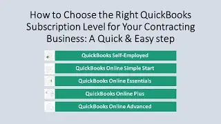 How to Choose the Right QuickBooks Subscription Level for Your Contracting Business