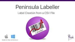 Printing labels using a CSV File on Mac and Windows with Labeller