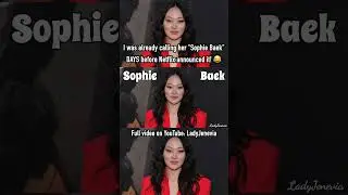#YerinHa is confirmed as #SophieBaek and I was already calling her that! 😂 #Bridgerton