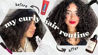 My Easy Curly Hair Care Routine | Easy curly hair routine ✨💆🏻‍♀️🎀