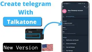how to create  telegram account with free US number - Talkatone New version| 2022