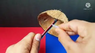 Diy coconut lamp