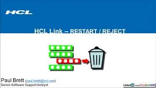 Using the RESTART attribute and REJECT() function with HCL Link to identify 'bad' data.