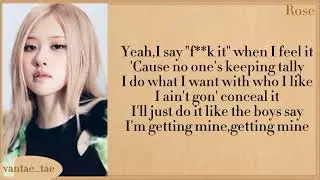Blackpink 'Tally' song lyric
