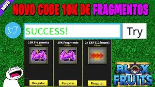 NOVO CÓDIGO DE 10K FRAGMENTOS  + 7 NOVOS CÓDIGOS NO BLOX FRUITS (roblox) blox fruits codes