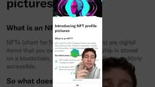 Twitter now has nft profil pics #twitter #nft #crypto