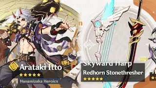 I PULLED ARATAKI ITTO'S BANNER AND WHAT I GOT!!! (11 WISHES)