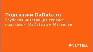 Подсказки DaData.ru виджет для CRM Мегаплан