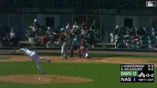 Brewers No. 3 prospect Jacob Misiorowski fans three batters in an inning of relief | MiLB Highlights