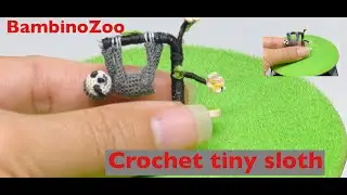 Amigurumi mini sloth/ miniature sloth/ super cute sloth