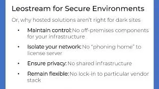 Leostream for Secure Environments