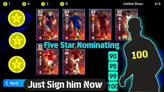 Best five star Nominating Contract Card in efootball 2024 | Back in the game 5 star Nominating pack