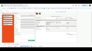 Maintenance Order Management Template in Google Sheets