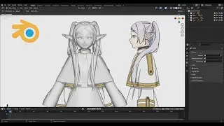 Live🔴 Blender Character Modeling | Frieren