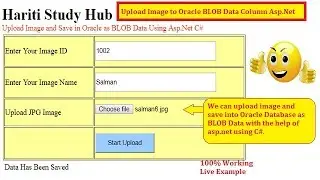 Upload and Save Image in Oracle Database as BLOB Data Asp.Net C# | Hindi | Free Online Learning Code