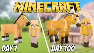 I Survived 100 Days in a Minecraft Horse World!