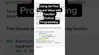 Python Programming Function to Square List Numbers 