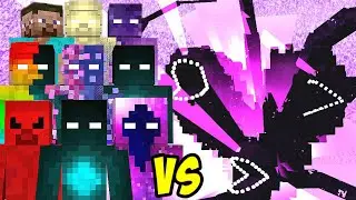 Herobrines vs 3 Wither Storm 7 STAGE in minecraft creepypasta