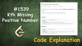 Kth Missing Positive Number | Live Coding with Explanation | Leetcode 