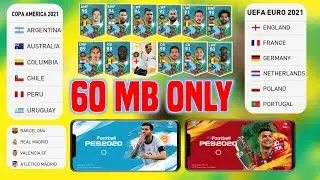 Euro Cup 2021 & Copa America 2021 - 60 MB Patch for Pes 2020 Mobile | V 4.4.0