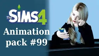 Animation Pack #99 - lying with the phone | Анимации Симс 4 - лежит с телефоном (Download)