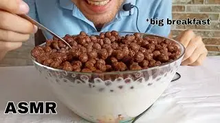 ASMR EATING CHOCOLATE NESQUIK BALLS WITH MILK 몰티져스 먹방 (Eating Sounds) Mukbang NO TALKING