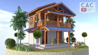 Simple Farmhouse | Tropical House | 5x6m | Two Bedroom