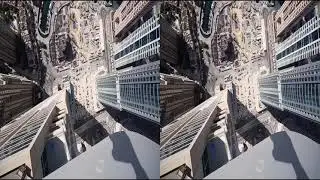 Daredevil Plays on Top of Skyscrapers 3D (Anaglyph/SBS)