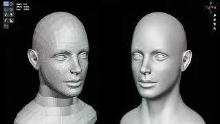 Sculpture techniques in Blender 3D. Intro: Sculpting the human head starting from a different cube.