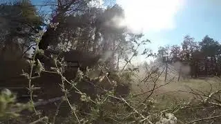 "D-20" 152-mm towed howitzer from the Dnepr group troops